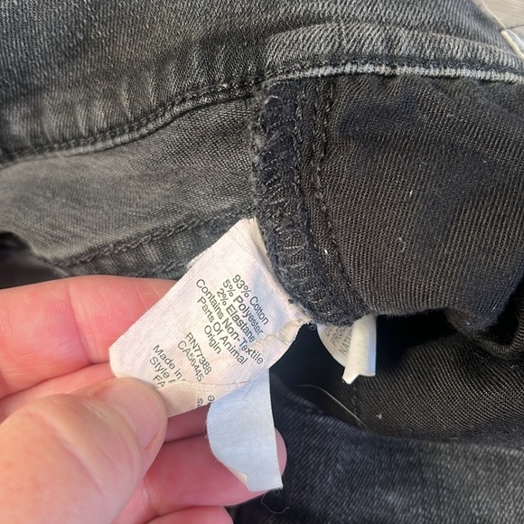 Madewell 9” High Rise Skinny Jeans Vintage Black Gray Ripped Distressed Jeans 27 - Picture 5 of 5